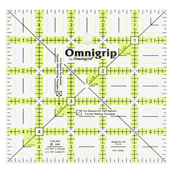 Omnigrip Square Ruler 5"
