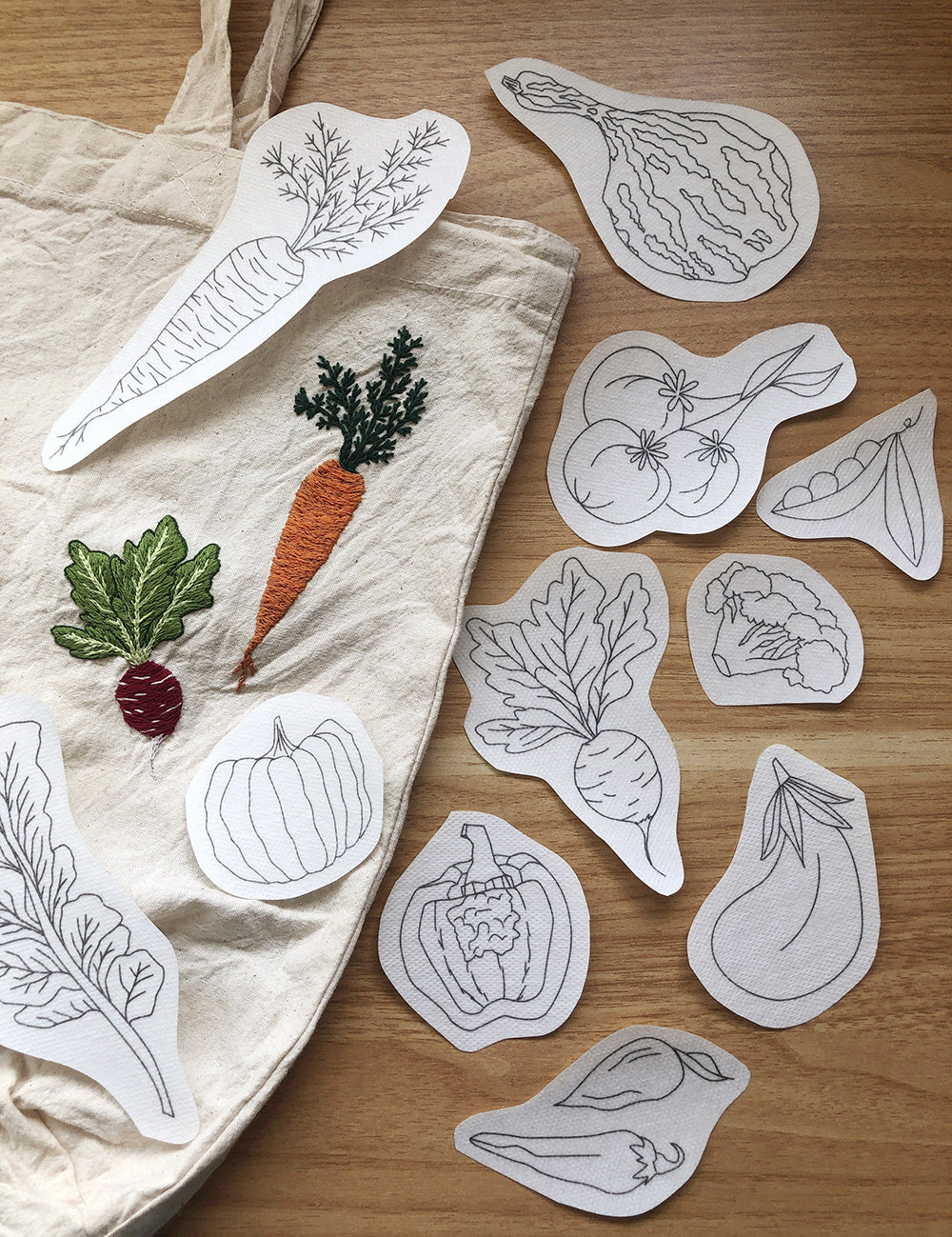 Upcycle Your Tote Bag with Veggie Embroidery 5/9/25 from 6pm to 8pm