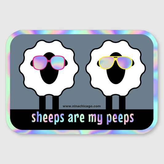 Sheeps Are My Peeps Shades Sticker